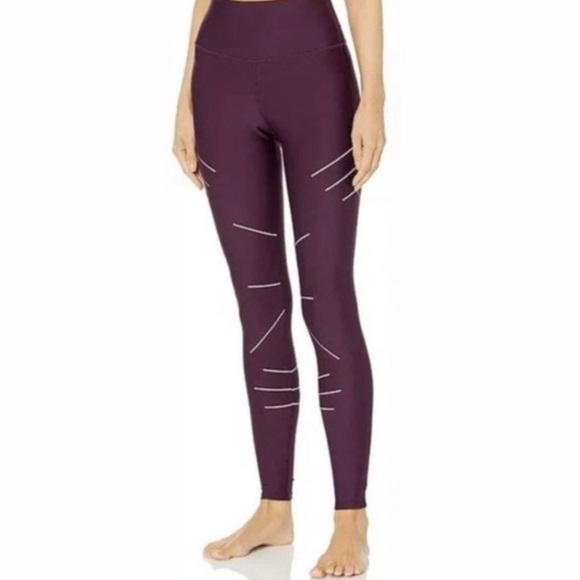 Alo Yoga High waist  Sequence  Legging  Black Plum  Large  NWOT - Picture 2 of 10